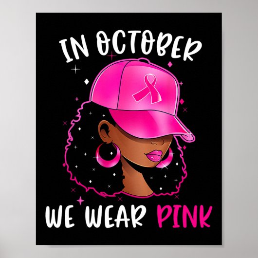 In oktober Draag we roze borstkankerwaren Poster (Voorkant)