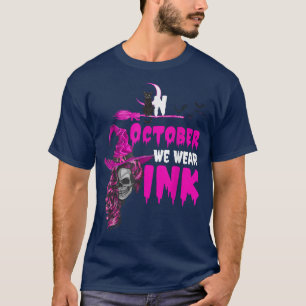 In oktober Draag we roze borstkankerwaren T-shirt