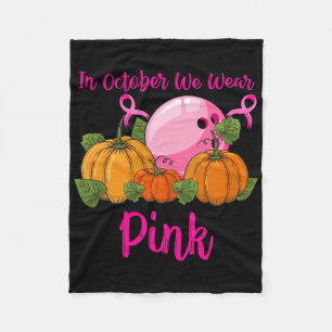 In oktober Draag we roze Bowl Fleece Deken