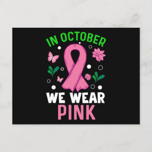 In oktober Draag we roze Briefkaart