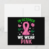 In oktober Draag we roze Briefkaart (Voorkant / Achterkant)