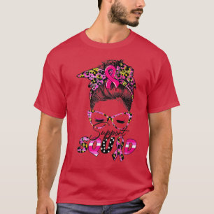 In oktober Draag we roze Bun Breast Cancer Aw T-shirt