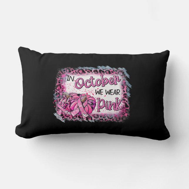 In oktober Draag we roze Cu Kussen (Voorkant)