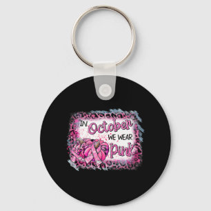 In oktober Draag we roze Cu Sleutelhanger