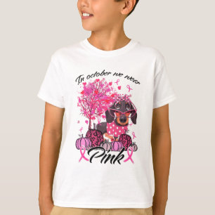 In oktober Draag we roze da T-shirt