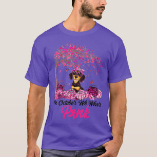 In oktober Draag we roze da T-shirt