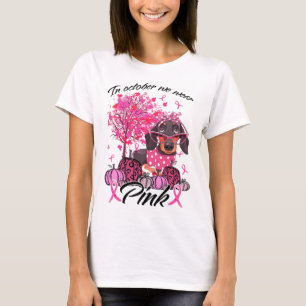 In oktober Draag we roze da T-shirt