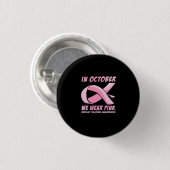 In oktober Draag we roze dragonfly Ronde Button 3,2 Cm (Voorkant /achterkant)