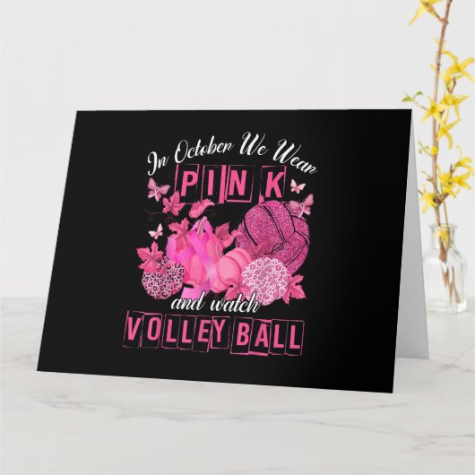 In oktober Draag we roze en bekijken we volleybalb Kaart (Gele Bloem)