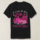 In oktober Draag we roze en bekijken we volleybalb T-shirt (Design voorkant)