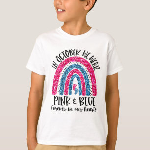 in oktober Draag we roze en blauw, voor altijd in T-shirt