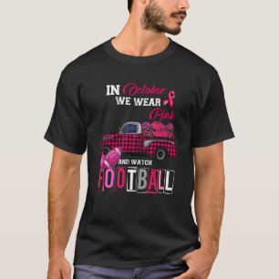 In oktober Draag we roze en horloge Football T-shirt