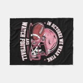 In oktober Draag we roze en kijken we naar Footbal Fleece Deken (Voorkant (Horizontaal))