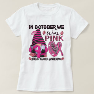 in oktober draag we roze en kijken we naar footbal t-shirt