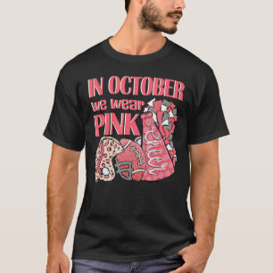 In oktober Draag we roze en kijken we naar Footbal T-shirt