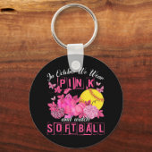 In oktober Draag we roze en kijken we naar het sof Sleutelhanger (Voorkant)