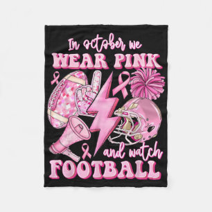 In oktober Draag we roze en kijken we naar Voetbal Fleece Deken