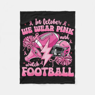 In oktober Draag we roze en kijken we naar Voetbal Fleece Deken