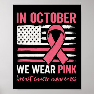 In oktober Draag we roze fielen. Poster