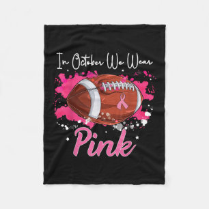 In oktober Draag we roze Football borstkanker Awa Fleece Deken