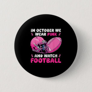 In oktober Draag we roze Football borstkanker Awa Ronde Button 5,7 Cm