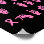 In oktober Draag we roze gebarentaal borstkanker Poster (Hoek)