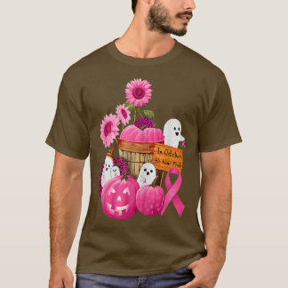 In oktober Draag we roze geesten en pompoenen T-shirt