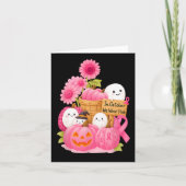 In oktober Draag we roze geesten en pompoenen voor Kaart (Voorkant)