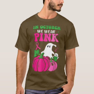 In oktober draag we roze geesten en pompoenen voor t-shirt