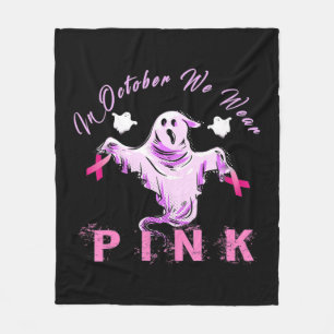 In oktober Draag we roze gelabelde borstkanker Fleece Deken