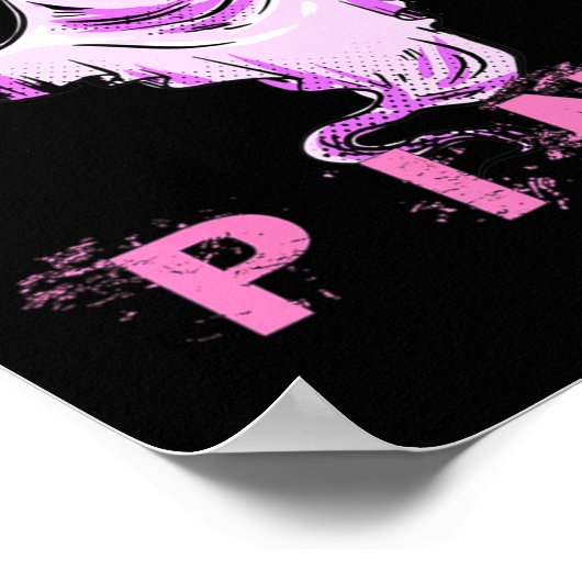 In oktober Draag we roze gelabelde borstkanker Poster (Hoek)