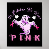 In oktober Draag we roze gelabelde borstkanker Poster (Voorkant)