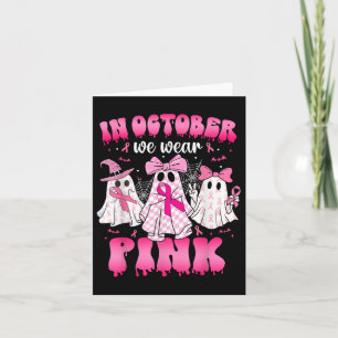 In oktober Draag we roze Ghost Breast Cancer Aware Kaart