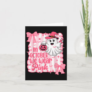 In oktober Draag we roze Ghost Breast Cancer Aware Kaart