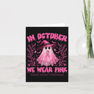 In oktober Draag we roze Ghost Breast Cancer Aware Kaart