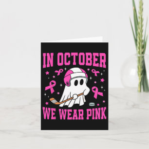 In oktober Draag we Roze Ghost Hockey borstkanker Kaart