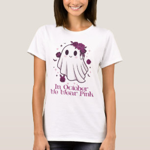 In oktober Draag we roze Ghost T-shirt