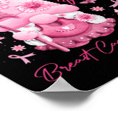 In oktober Draag we roze gnomen borstkanker Poster (Hoek)