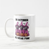 In oktober Draag we roze Great Dane Halloween Brea Koffiemok (Links)