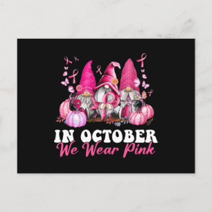 In oktober Draag we roze groene waren Briefkaart