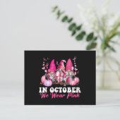 In oktober Draag we roze groene waren Briefkaart (Staand voorkant)