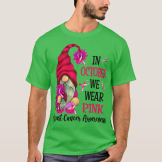 In oktober Draag we roze groene waren T-shirt
