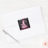 In oktober Draag we roze groene waren Vierkante Sticker (Envelop)