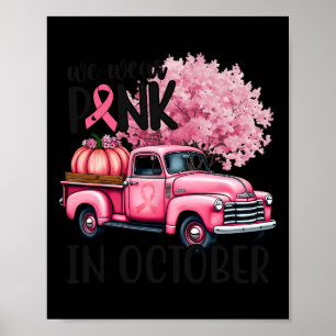 In oktober Draag we roze Ha Poster