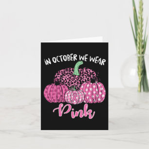 In oktober Draag we roze halloween borstkanker. Kaart