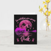In oktober Draag we roze halloween borstkanker. Kaart (Gele Bloem)