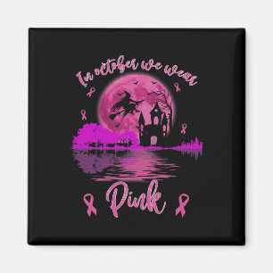 In oktober Draag we roze halloween borstkanker. Magneet