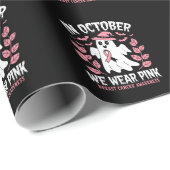 In oktober Draag we roze halloween heks Cadeaupapier (Rol Hoek)