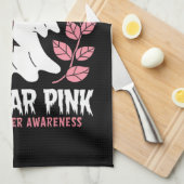 In oktober Draag we roze halloween heks Theedoek (Quarter Fold)