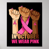 In oktober Draag we roze hartelust borstkanker A Poster (Voorkant)